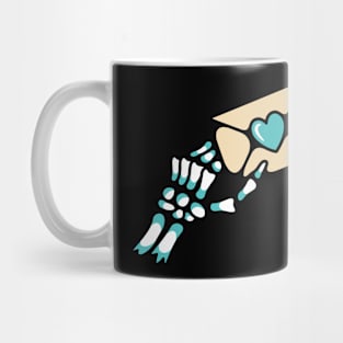 Skeleton hand letter Mug